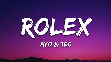 rolex lyrics clean 1 hour|Rolex ayo and teo lyrics.